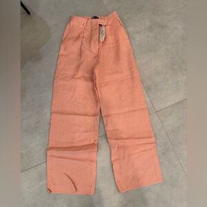 ZARA Linen Pants Peach Color